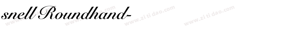 snell Roundhand字体转换